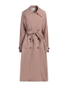 Barena Venezia Barena Woman Overcoat & Trench Coat Antique Rose Size 10 Cotton, Elastane In Pink