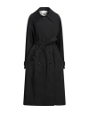 Barena Venezia Barena Woman Overcoat & Trench Coat Black Size 10 Cotton, Elastane