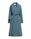 Barena Venezia Barena Woman Overcoat & Trench Coat Pastel Blue Size 8 Cotton, Elastane