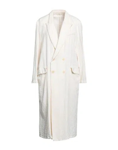 Barena Venezia Barena Woman Overcoat & Trench Coat Ivory Size 6 Cotton, Linen In White