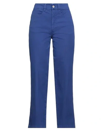 Barena Venezia Barena Woman Pants Bright Blue Size 4 Cotton, Elastane