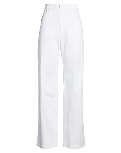 Barena Venezia Barena Woman Pants White Size 8 Cotton, Rubber