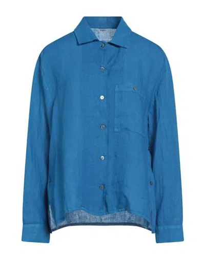 Barena Venezia Barena Woman Shirt Azure Size 6 Linen In Blue