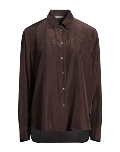 Barena Venezia Barena Woman Shirt Dark Brown Size 8 Silk
