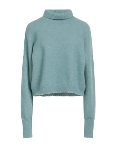 Barena Venezia Barena Woman Turtleneck Sky Blue Size Xl Alpaca Wool, Polyamide, Wool, Elastane