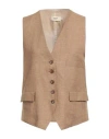 Barena Venezia Barena Woman Vest Camel Size 4 Linen, Wool In Beige