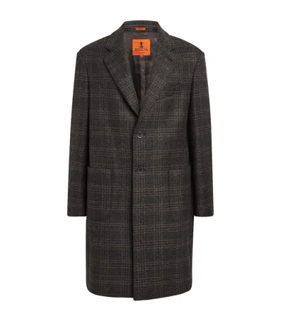 Barena Venezia Barena Wool Check Baron Overcoat In Brown