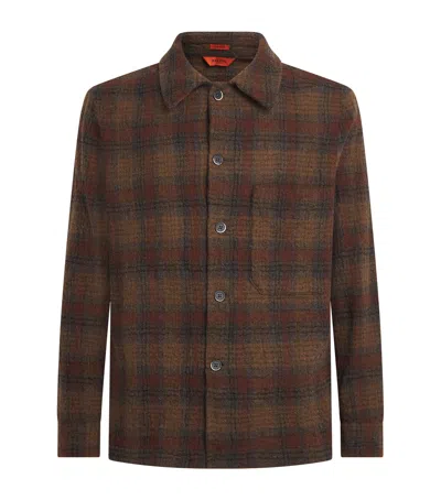 Barena Venezia Barena Wool Check Cedrone Overshirt In Brown