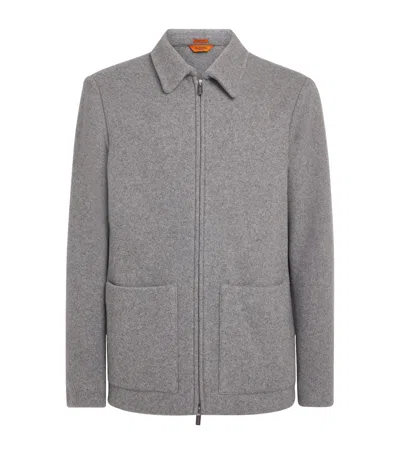 Barena Venezia Barena Wool-blend Zip-up Cardigan In Blue