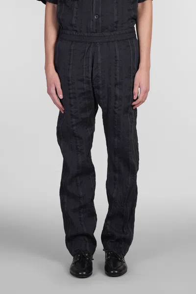 BARENA VENEZIA BATIVOGA PANTS IN BLACK LINEN