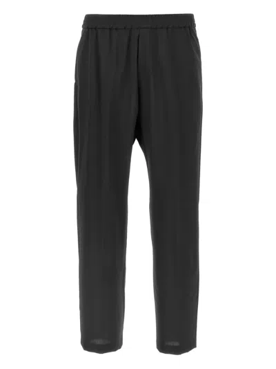 Barena Venezia Bativoga Pleated Elastic-waistband Trousers In Black