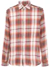 Barena Venezia Barena Check Print Cotton Blend Shirt In Beige