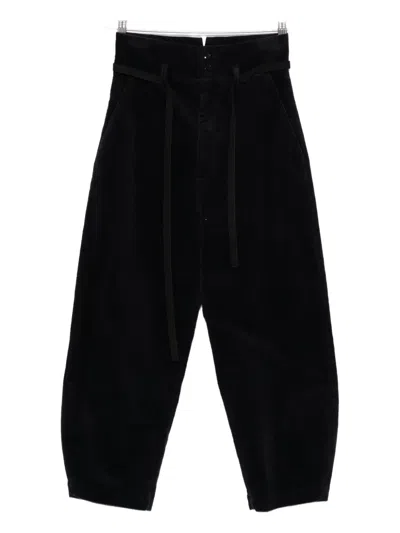 Barena Venezia Belted Corduroy Trousers In Black
