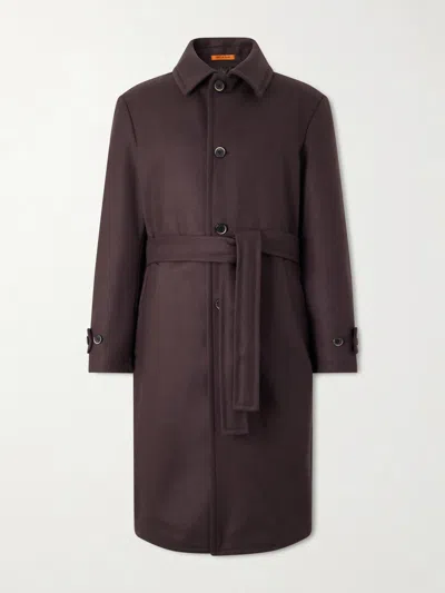 Barena Venezia Paramar Belted Single-breasted Coat In Animal Print