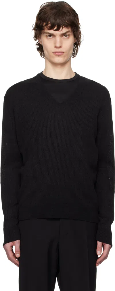 Barena Venezia Black Vignal Alafin Sweater In Nero 590