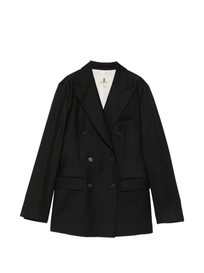 Barena Venezia Blazer Doppiopetto Con Revers A Lancia In Black