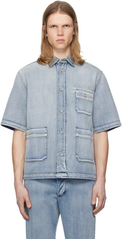 Barena Venezia Blue Ordior Geco Shirt In Mirage 505