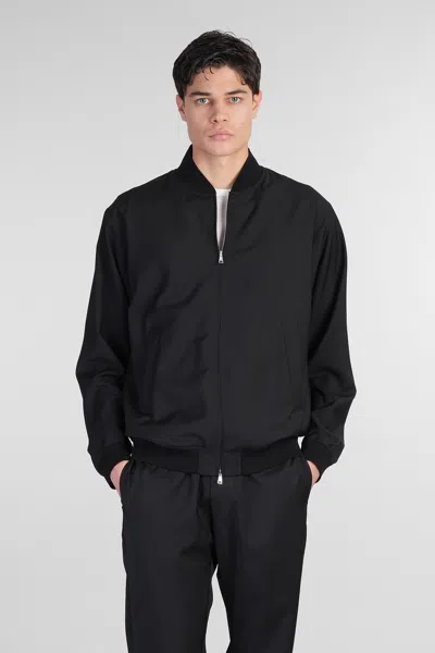 BARENA VENEZIA BLUS BOMBER JACKET IN BLACK WOOL