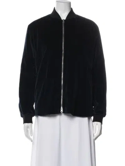 Pre-owned Barena Venezia Bomber Jacket In Black/blue