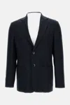 Barena Venezia Tailored Wool Blend Barena Jacket With Classic Notch Lapel In Black