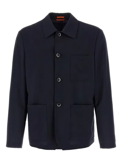 Barena Venezia Button-fastening Overshirt In Blue