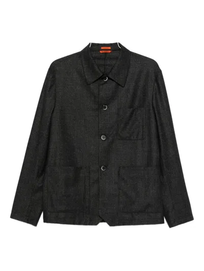 Barena Venezia Button-fastening Patch-pocket Jacket In Black
