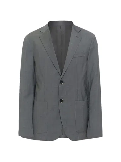 Barena Venezia Button Front-pocket Blazer In Gray