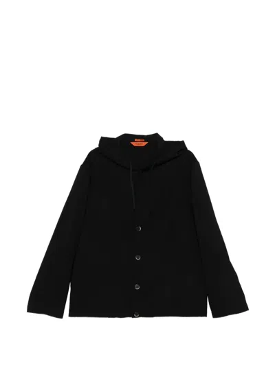 Barena Venezia Button Hooded Jacket In Black