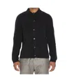 Barena Venezia Pointed-collar Knitted Cardigan In Black