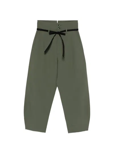 Barena Venezia Buttoned Belt Trousers In Green