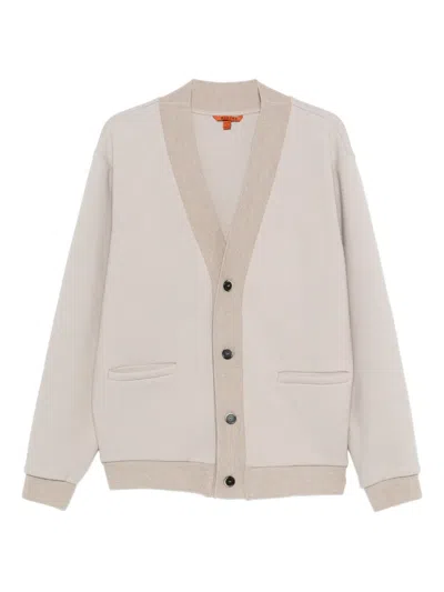 Barena Venezia Buttoned Contrast-panel Cardigan In Neutral