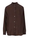 Barena Venezia Camicia Mimma Pura 100 Seta Trousers Brown In Brown