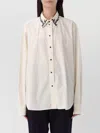 Barena Venezia Camille Top With Embroidered Collar And Long Sleeves In Neutral