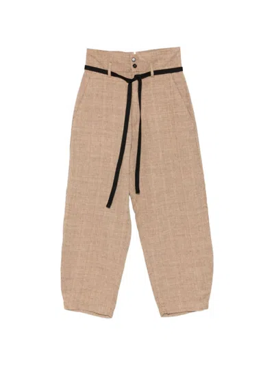 Barena Venezia Candiano Mozza Pants With Drawstring In Brown