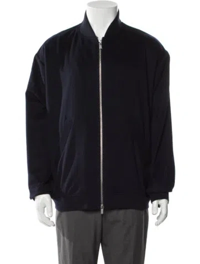 Pre-owned Barena Venezia Cashmere Bomber Jacket In Blue
