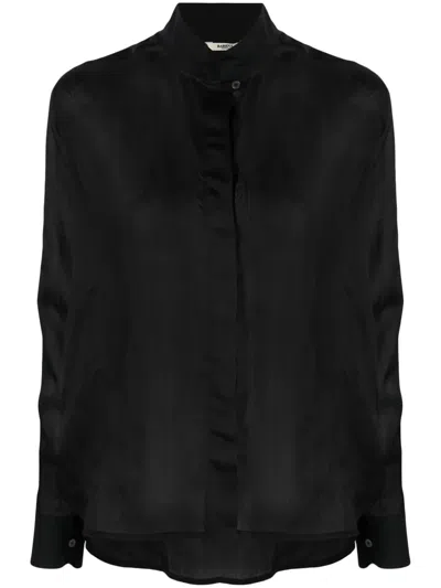 Barena Venezia Cassandra Velato Semi-sheer Shirt In Black