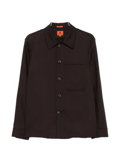 Barena Venezia Cedrone Patch-pocket Overshirt In Brown