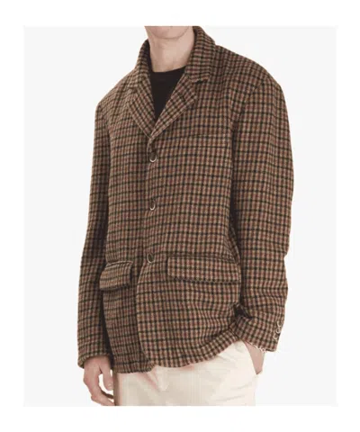 Barena Venezia Check Blazer In Brown