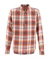Barena Venezia Barena Check Print Cotton Blend Shirt In Pink
