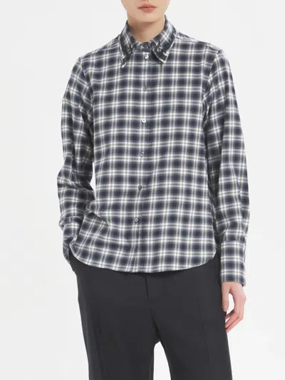 Barena Venezia Checkered Long-sleeved Shirt In Black