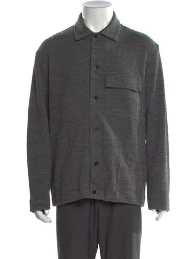Pre-owned Barena Venezia Collar Long Sleeve Cardigan In Gray