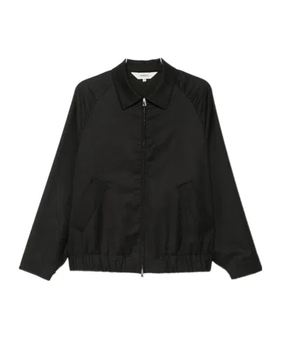 Barena Venezia Collared Zipup Bomber Jacket In Black