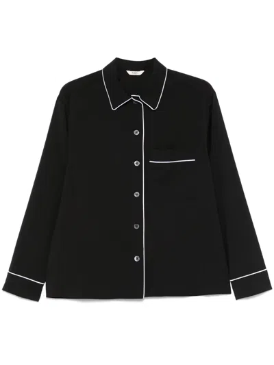 Barena Venezia Contrasting-trim Shirt In 黑色