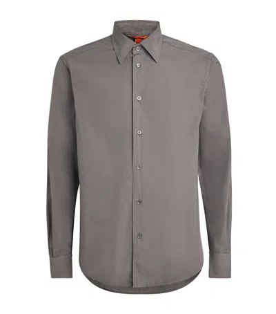 Barena Venezia Cotton Oxford Shirt In Gray