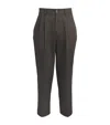 Barena Venezia Cotton Pleated Trousers In Brown