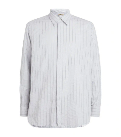 Barena Venezia Cotton Striped Shirt In Grey