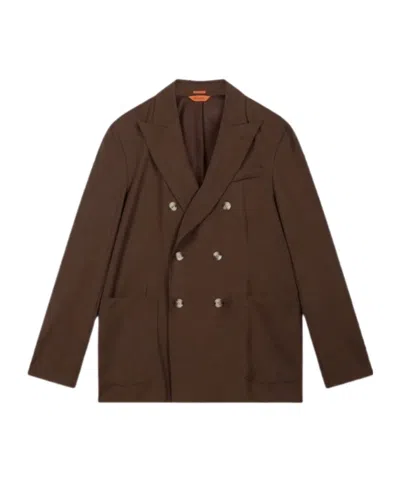 Barena Venezia Double Breasted Blazer In Gray