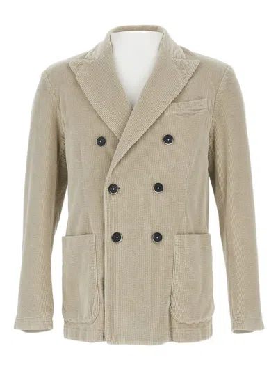 Barena Venezia Double-breasted Corduroy Blazer In Brown