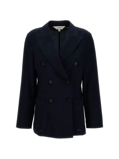 Barena Venezia Double-breasted Patch-pocket Blazer In Blue