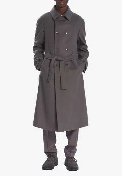 Barena Venezia Double-breasted Wool Coat In Gray